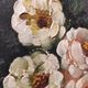 Vintage French oil painting of flowers, signed, on board