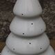 Lampe sapin en céramique blanche brillante – Ø15 cm – Ampoule fournie
