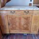 Walnut/Art Deco marble buffet