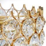 Golden brass chandelier, Sciolari design by Palwa, Germany, 1970s