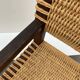 Fauteuil brutaliste bois et corde