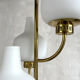 Stilnovo, floor lamp with three opalines, Italy 1950