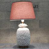 White earthenware pineapple lamp