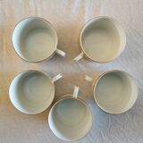 Set of 5 cups with their bowls