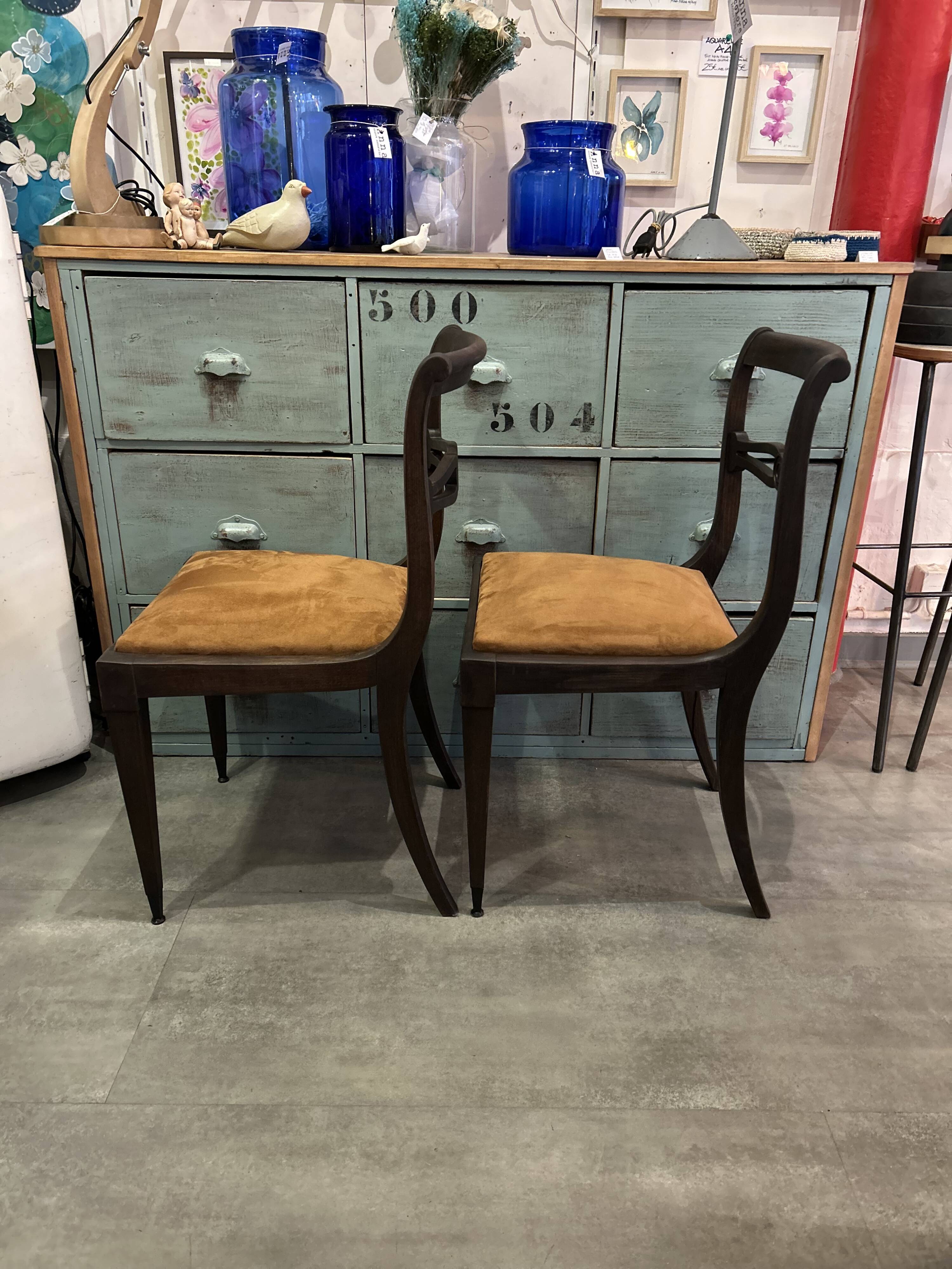 Pair of Regency style chairs from the 1940s.