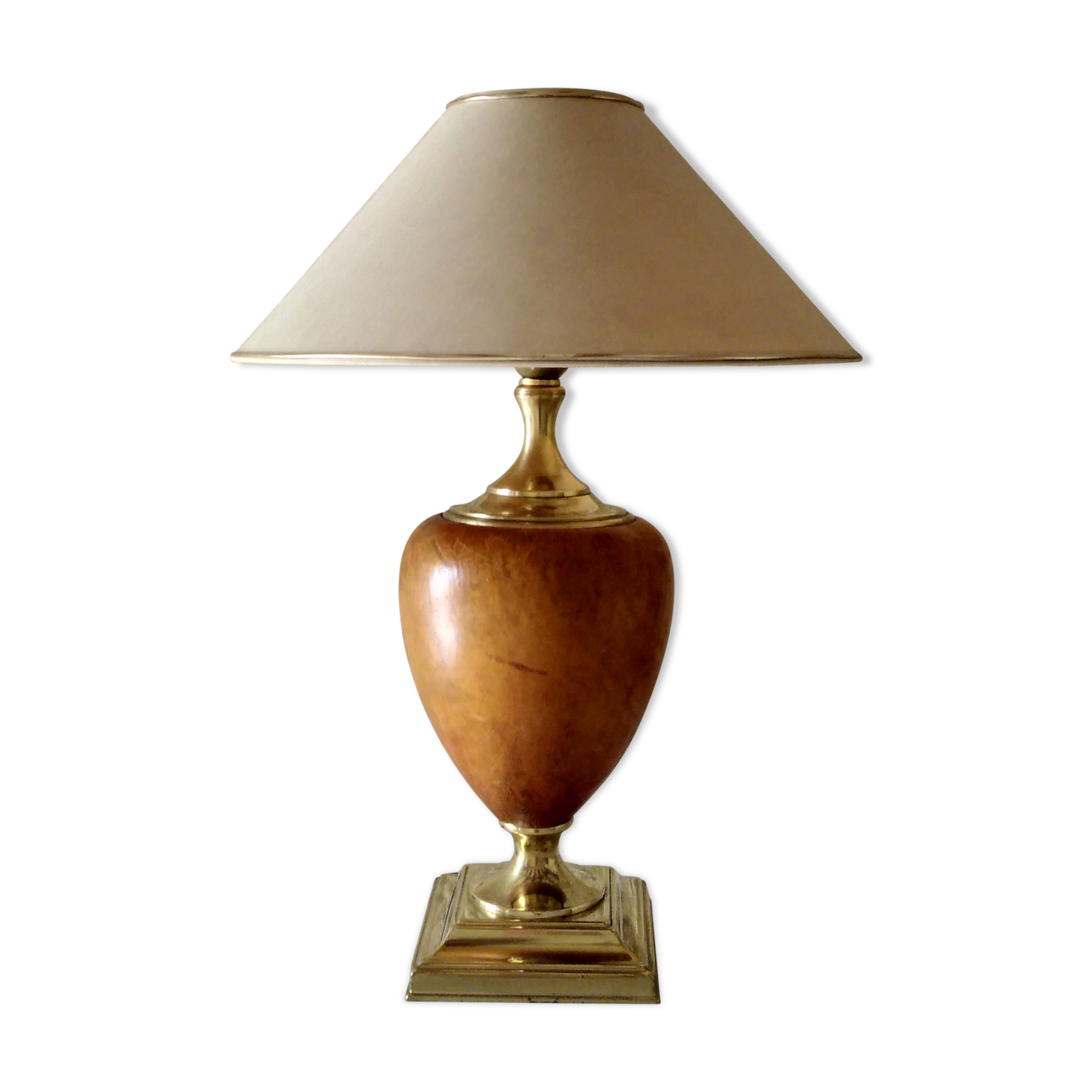 Homemade leather lamp the dolphin