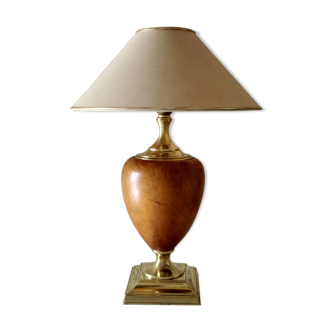 Homemade leather lamp the dolphin