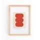 Abstract painting - twist - reddish-orange signed Eawy