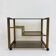 Mid-century brass bar cart with smoked glass, 1970s