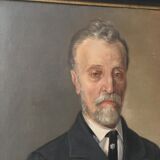 Portrait signed oil , date 19th ieme
