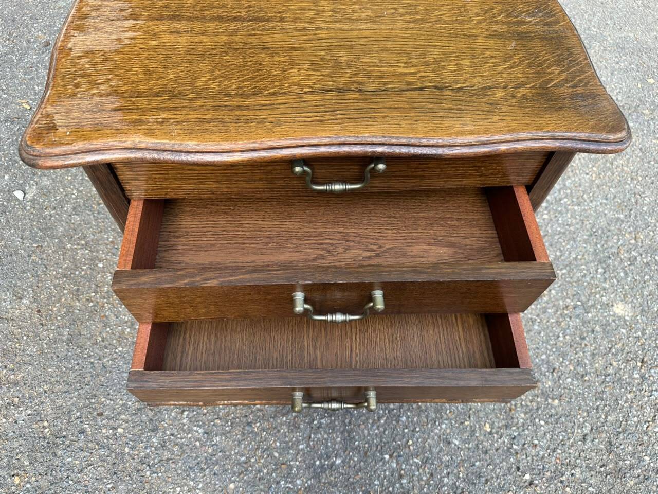 Nightstand - work table - wooden sewing box in Louis XV style 197