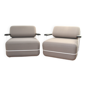 Pair of Pebble armchairs, Bla Station