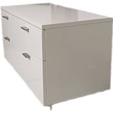 White lacquered Habitat sideboard and TV cabinet