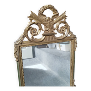 Table mirror in gilded wood in the Louis XVI style.