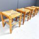 Vintage wicker stools - set of 4, 1960s