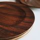 Set of 12 plywood rosewood and teak plates by Morsbak, Denmark 1960s