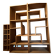 Large architectural library in solid oak – 2 modules – Fabri