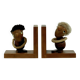 Danish Design Optimist and Pessimist Book Ends by Hans Bolling 1960s