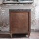 Art Deco nightstand, bedside table in wood and black marble, side table