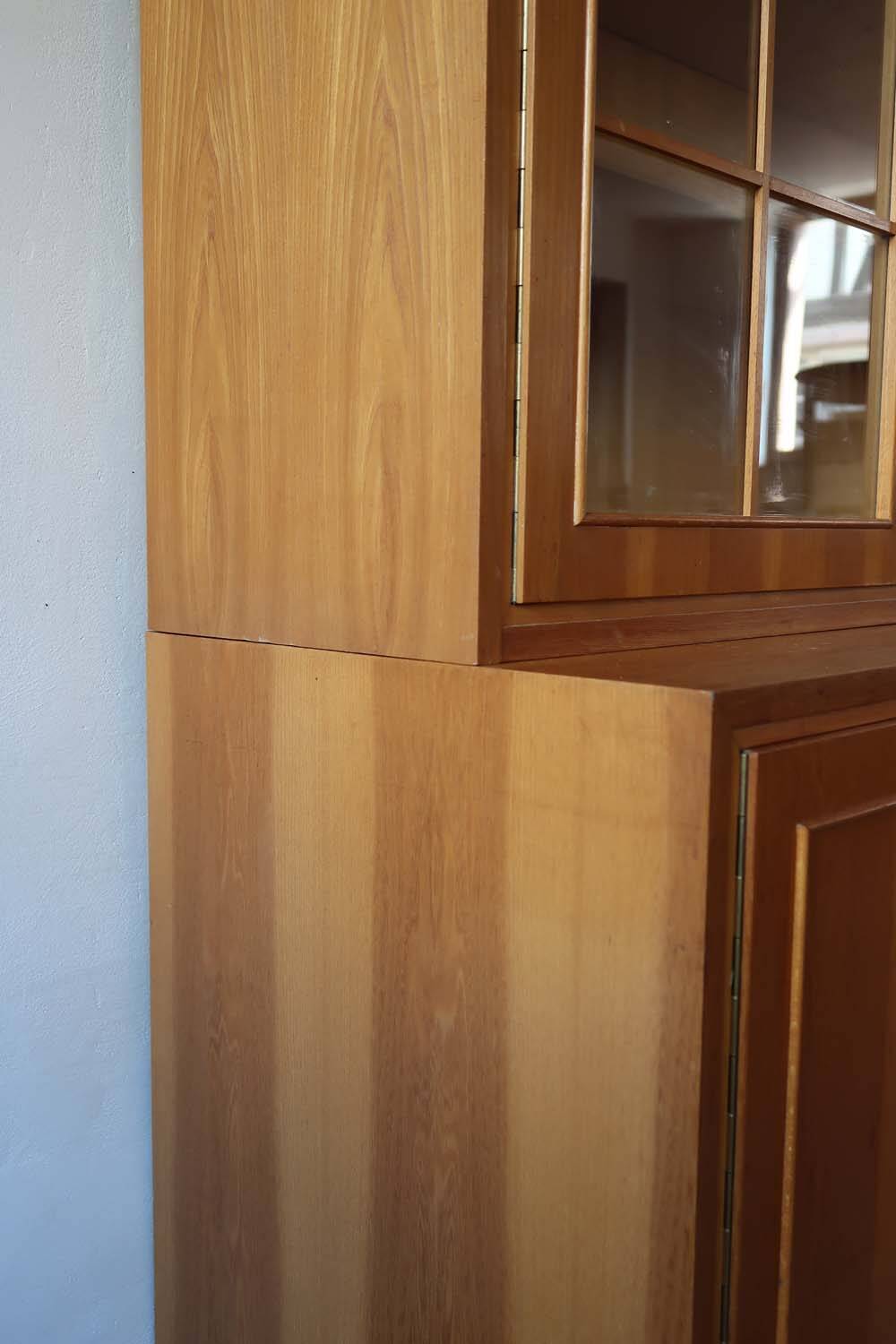 60's glass bookcase