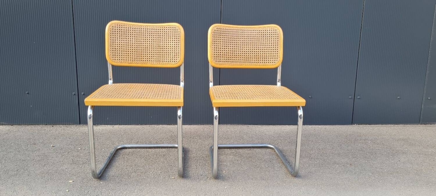 Pair of B32 chairs by Marcel Breuer