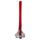 Slim vintage red glass decorative vase, mid-century, Europe, 1960s.