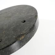 Beautiful, large black granite valet tray featuring a brass peacock, circa