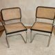 Chaise Cesca B32 noire de Marcel Breuer estampillée, Italie