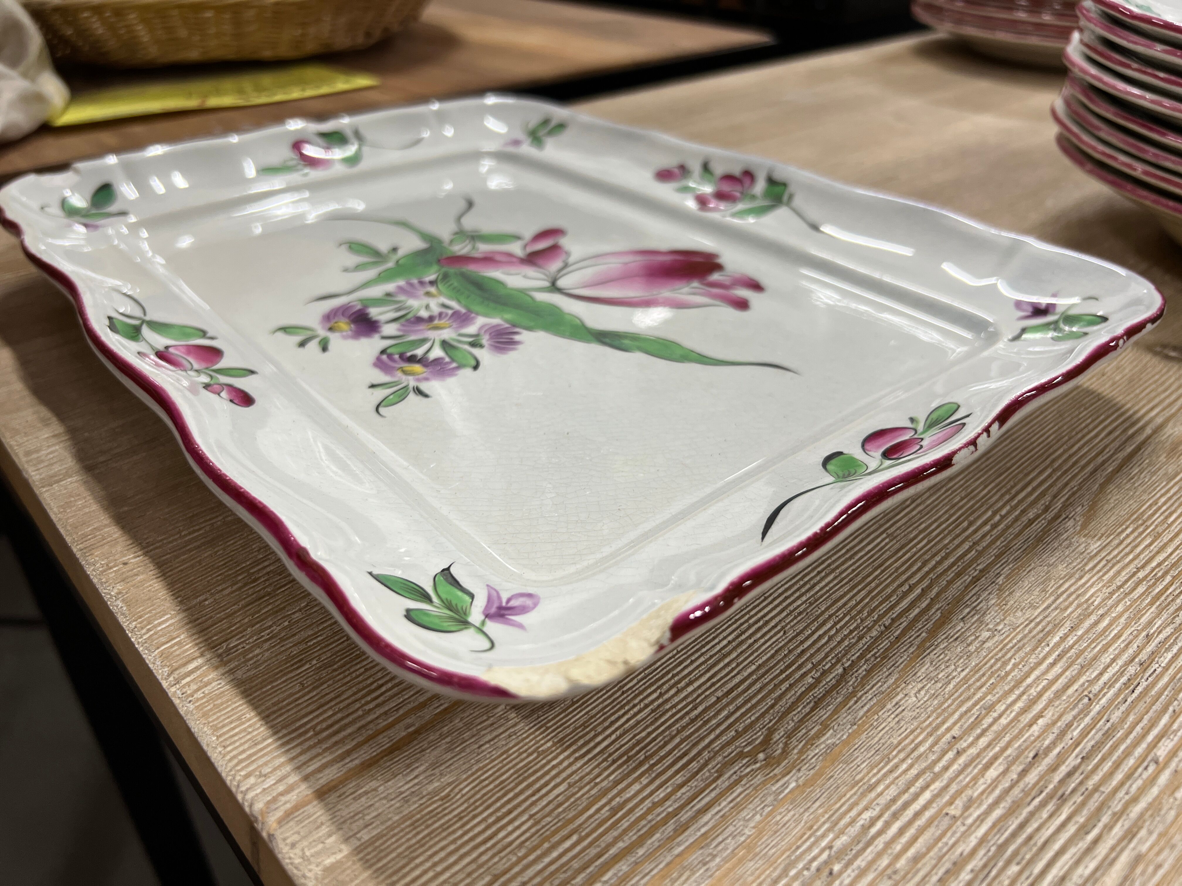 Service 36 pieces in half-porcelain of Luneville