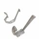 Two mismatched art deco aluminum hooks