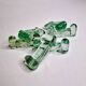 Set of six water glass knife holders from the Biot glassworks, signed