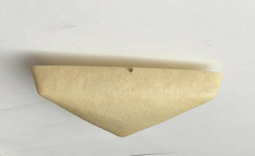 Mid-Century Minimalist Triangular Ceiling Lamp in Fibreglass, 1960s