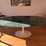 Knoll Saarinen table 244 cm green marble from the Alps