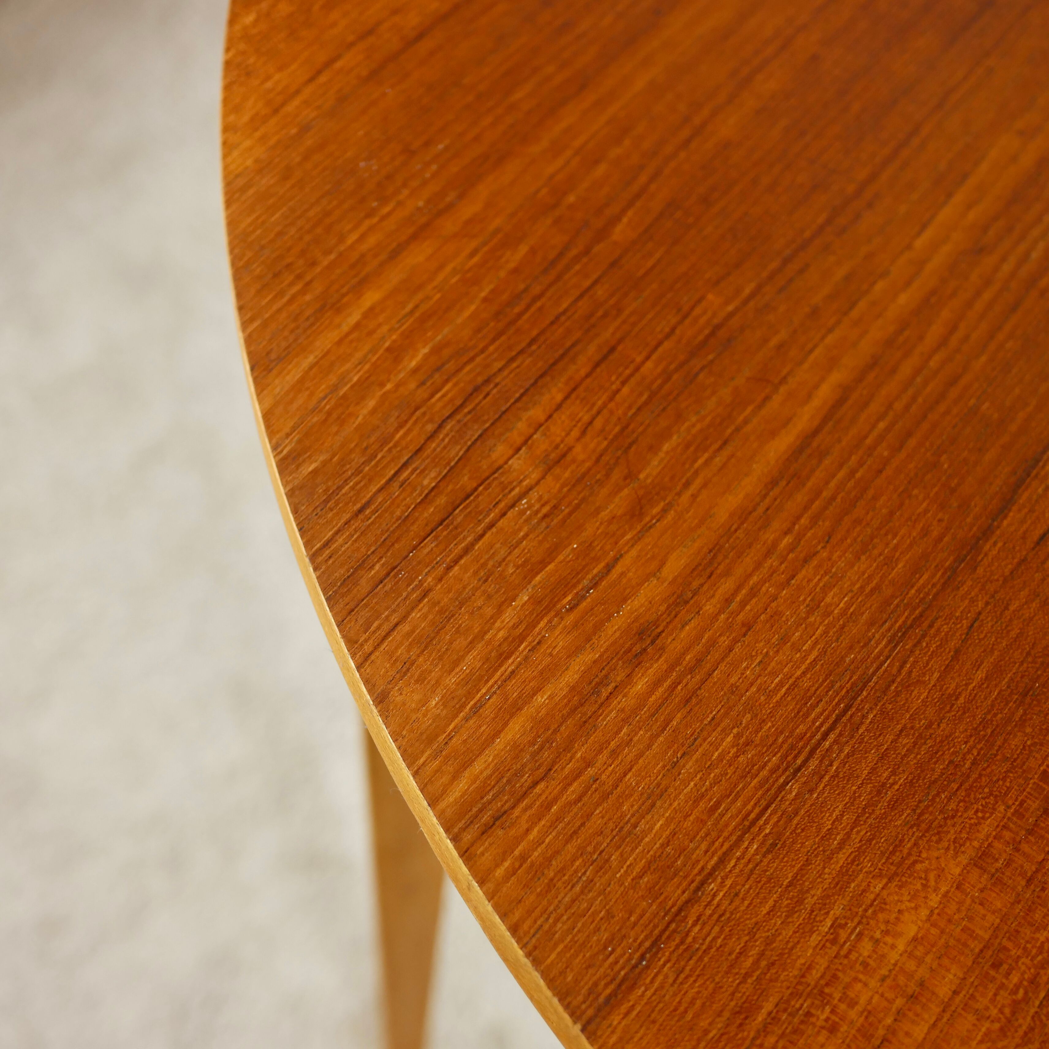 Scandinavian style teak table with butterfly extension