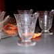 Six glasses of Baccarat wine in engraved crystal, model "Michelangelo"