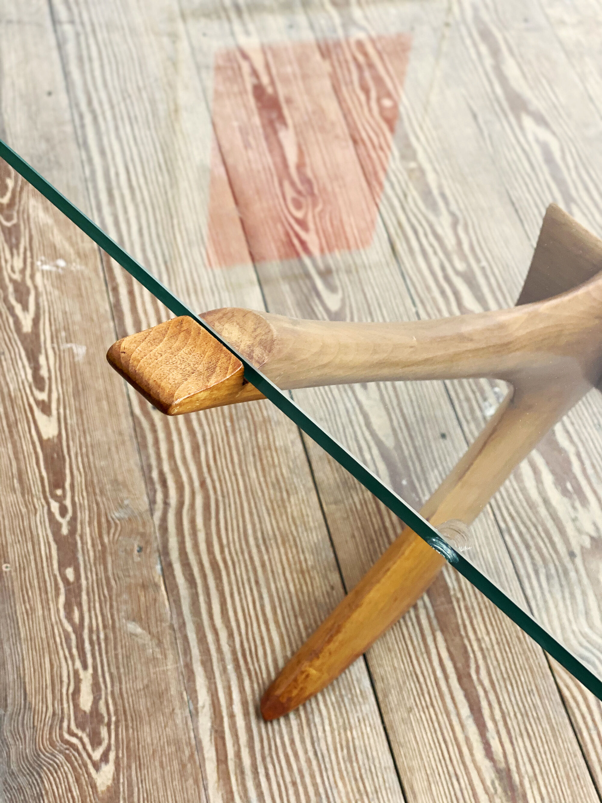 Scandinavian mahogany and glas coffee table by Illum Wikkelso for CF Christiansen Silkeborg, 1960s