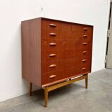 Danish commode model 314 in teak by Johannes Sorth for Nexø Møbelfabrik, 1960s.