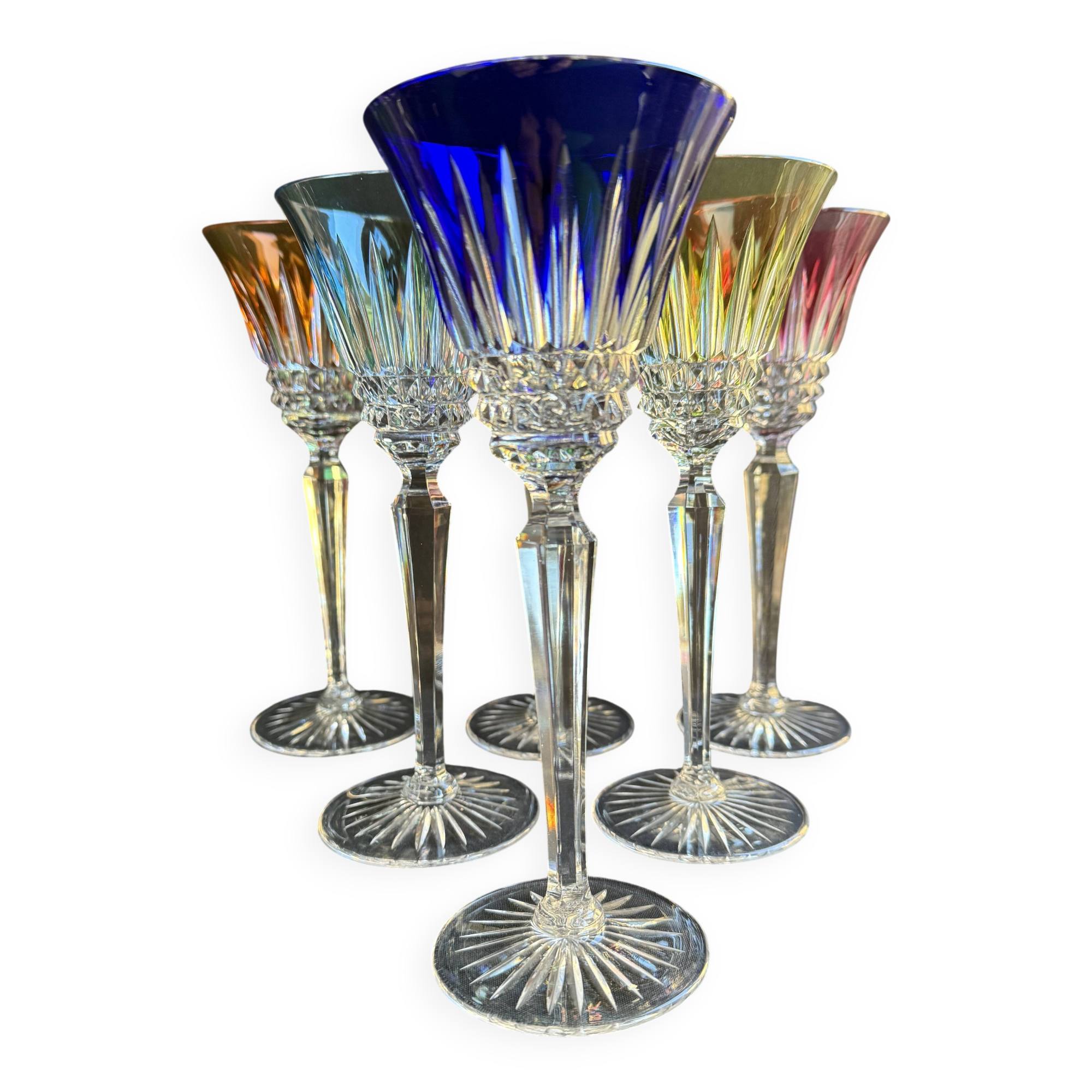 6 Wine Glasses – Double Crystal