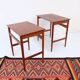 Mid-century side tables and nesting tables, in Wegner Tuck teak, Danish style.