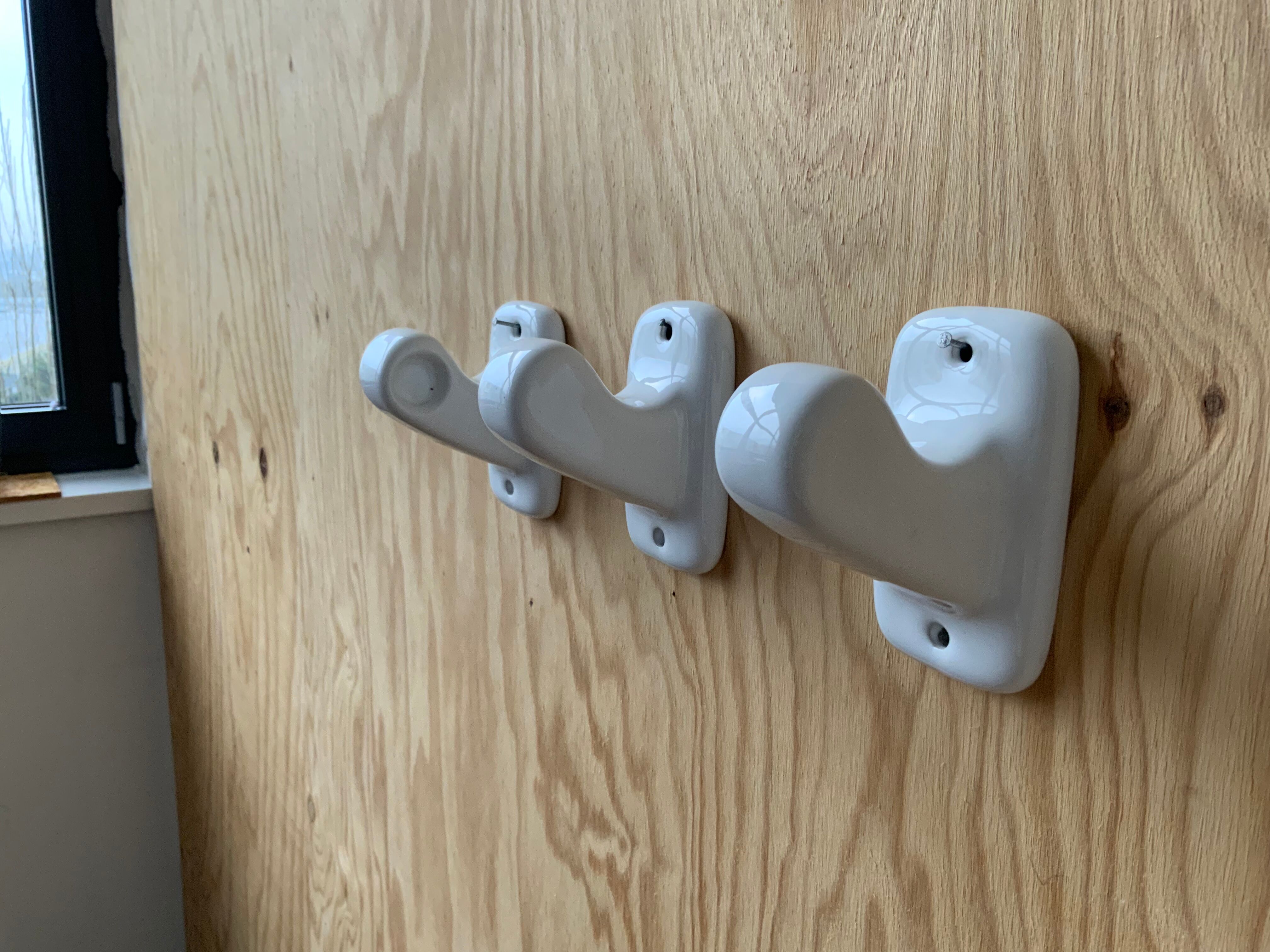 Vintage ceramic hooks