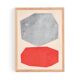 Abstract painting - 30x40cm - red and silver painting - B 262 - signed Eawy