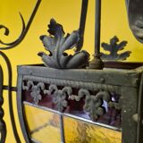 Antique french gothic style hanging lantern, from around 1900.