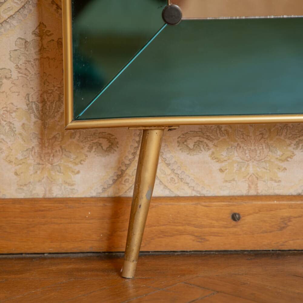 Italian floor mirror by Cristal Art, Italy 1950s
