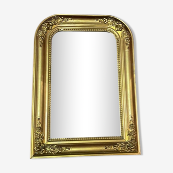 Small mirror of fireplace stucco gilded wood XIX eme 40x55cm