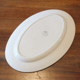 White oval dish Gien Geoffroy & Cie circa 1870
