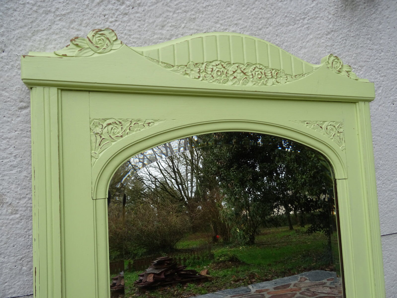 Solid oak framed mirror 77x120