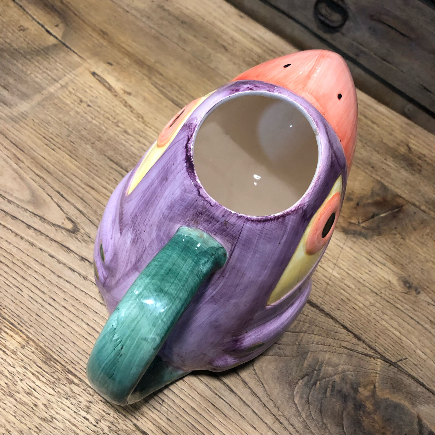 Pichet toucan en céramique vintage
