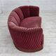 1960s, Danish 2-seater "Banan" sofa, furniture velour, oak wood.