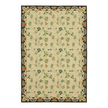 Handmade Vintage Flatweave Needlepoint Kilim 182 cm x 270 cm