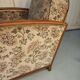 Art Deco armchair with system - original floral velvet fabric